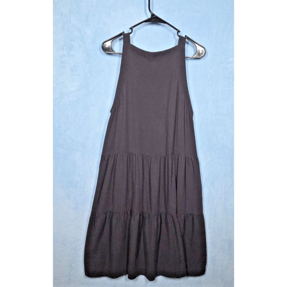 Splendid Napa Tiered Tank Dress Women MEDIUM Black Sundress Coastal Beach Resort - Picture 5 of 10